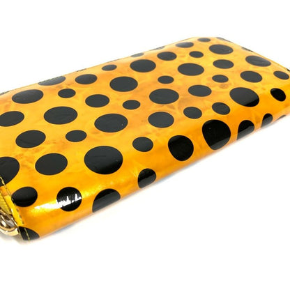 Louis Vuitton Wallet Zippy Patent Leather Yellow Black