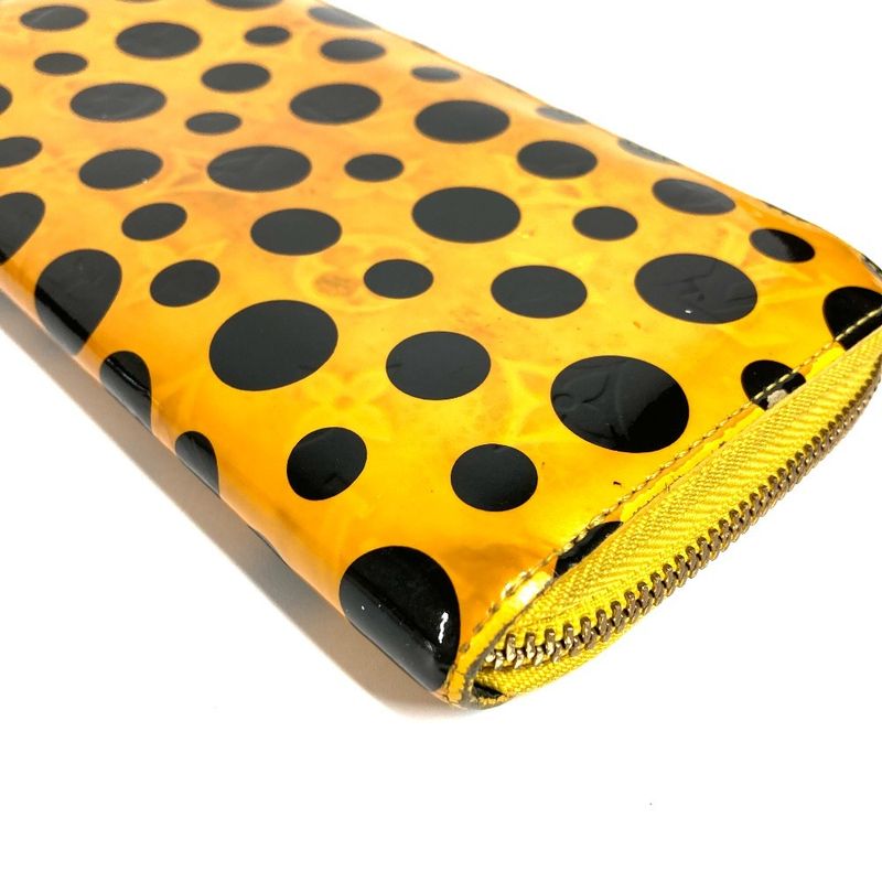 Louis Vuitton Wallet Zippy Patent Leather Yellow Black