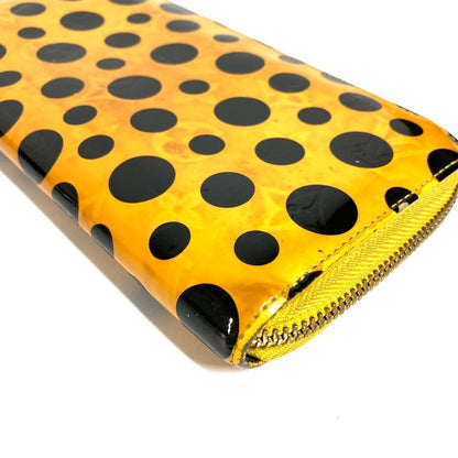 Louis Vuitton Wallet Zippy Patent Leather Yellow Black