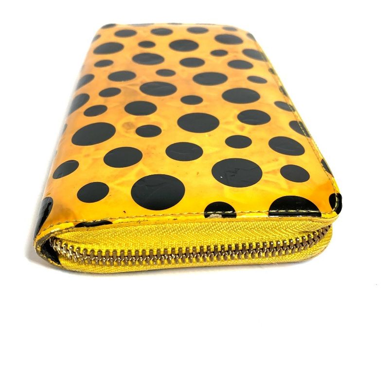Louis Vuitton Wallet Zippy Patent Leather Yellow Black