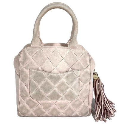 Chanel Handbag CC Logo Nubuck Light Pink
