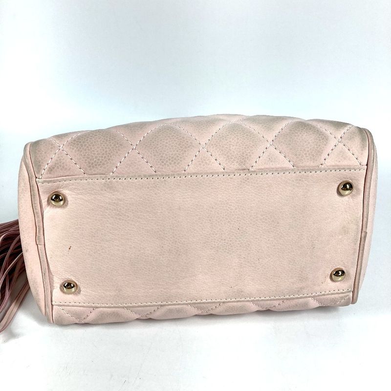 Chanel Handbag CC Logo Nubuck Light Pink