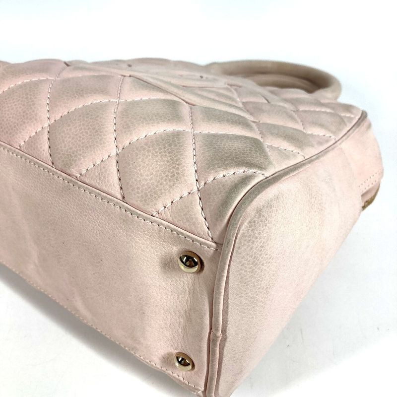 Chanel Handbag CC Logo Nubuck Light Pink