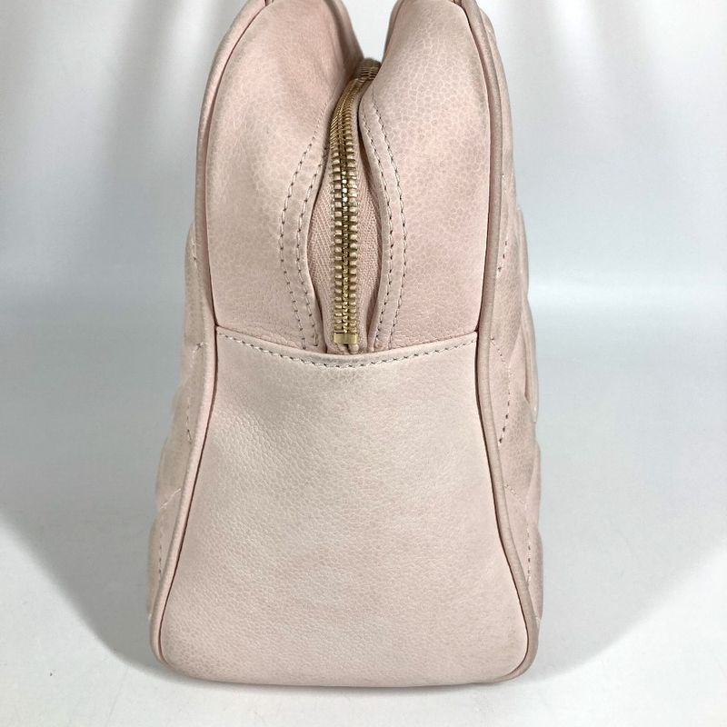 Chanel Handbag CC Logo Nubuck Light Pink