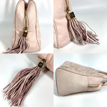 Chanel Handbag CC Logo Nubuck Light Pink