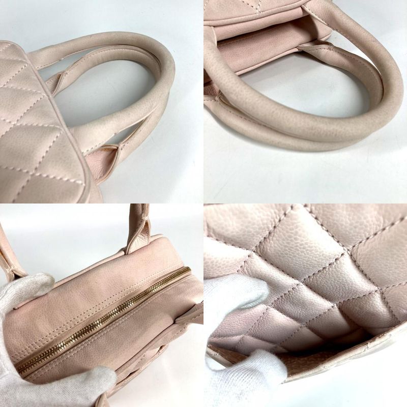 Chanel Handbag CC Logo Nubuck Light Pink
