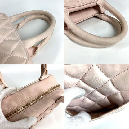 Chanel Handbag CC Logo Nubuck Light Pink