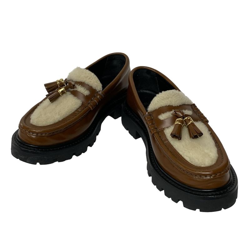 Celine Loafer 35 Margaret Brown White Tassel