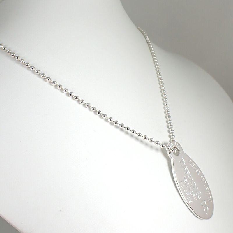 Tiffany & Co. 925 Return to Oval Pendant Necklace