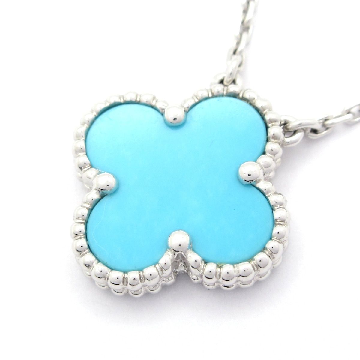 Van Cleef & Arpels Necklace Vintage Alhambra 18K White Gold — view 3