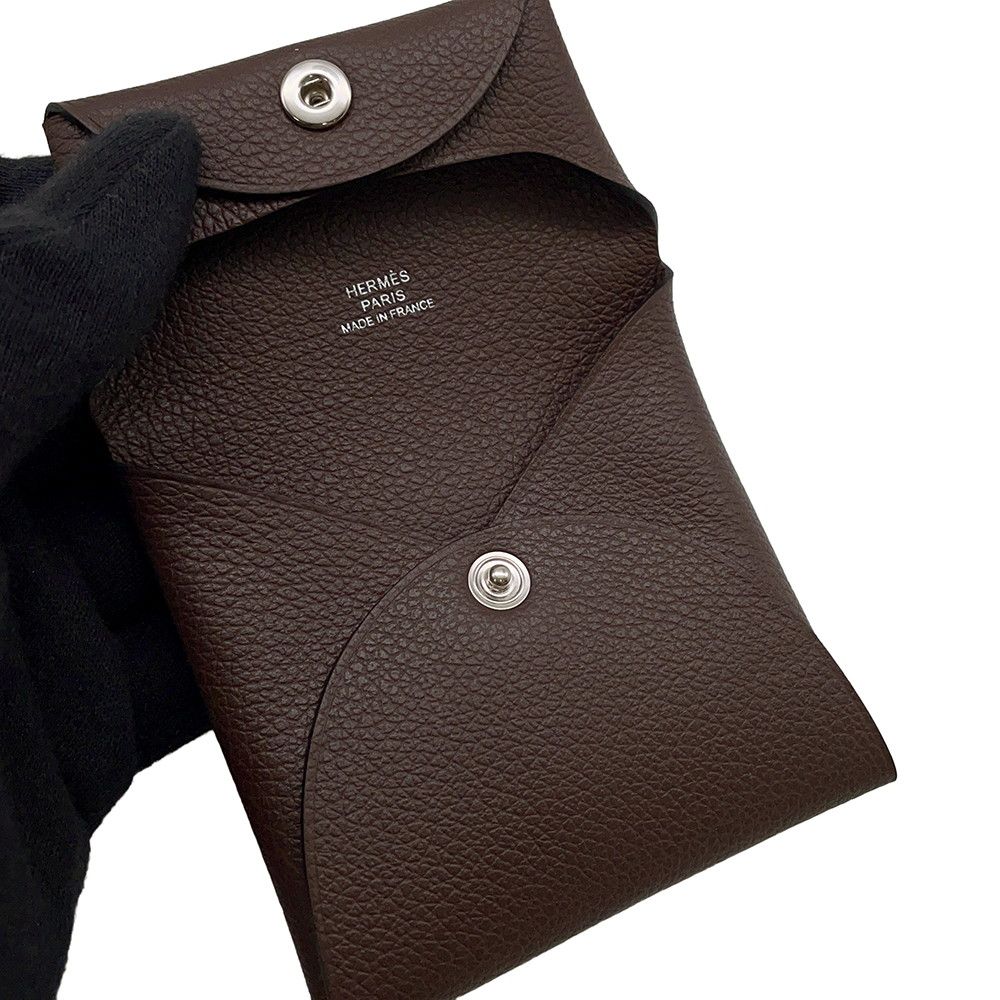 Hermes Coin Case Bastia Mocha Ever Color Purse — view 6