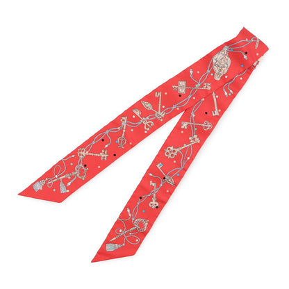 Hermes Scarf Twill les Cles a Pois Silk — view 2