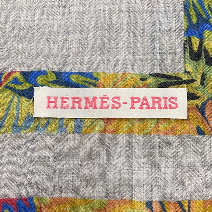 Hermes Carre 90 Kyoto Marble Ex Libris Cashmere Scarf Glycine Multicolor — view 8
