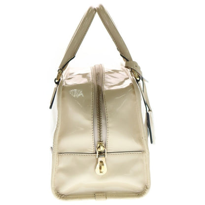 Loewe Amazona 28 Beige Enamel Handbag Red