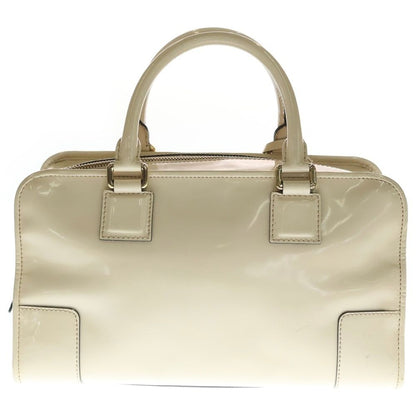 Loewe Amazona 28 Beige Enamel Handbag Red