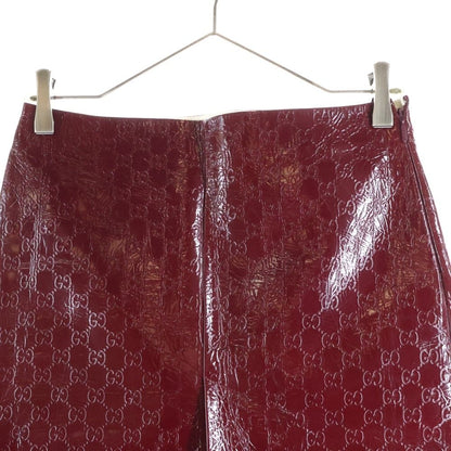 Gucci Embossed GG Motif Skirt Bordeaux — view 3