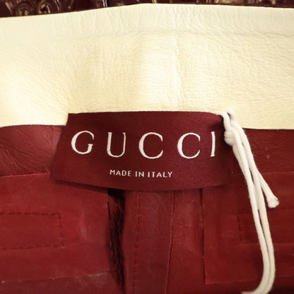 Gucci Embossed GG Motif Skirt Bordeaux — view 6