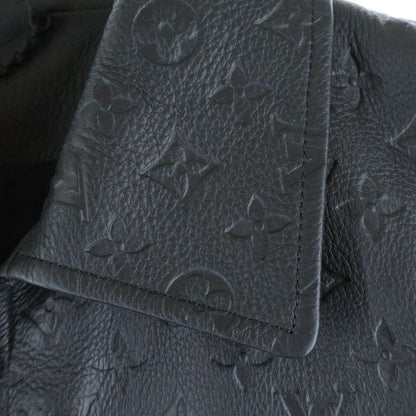 Louis Vuitton Monogram Embossed Utility Leather Jacket Black — view 4