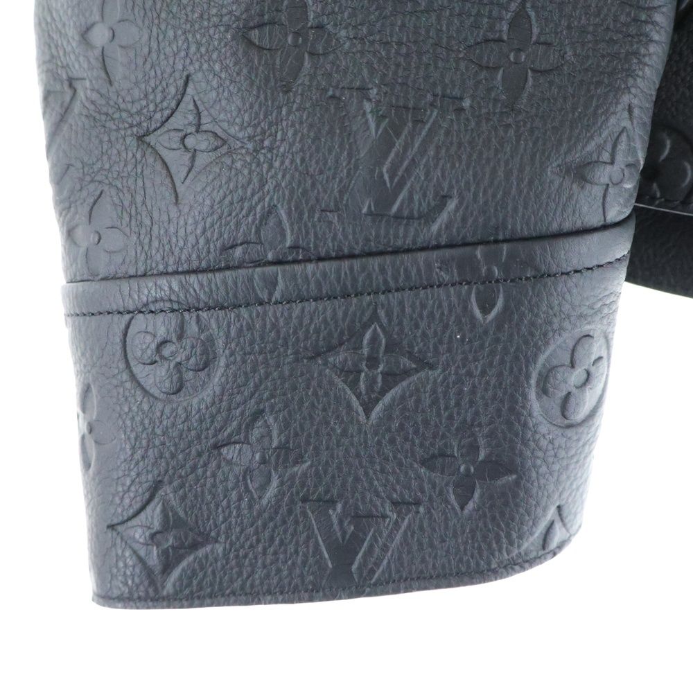 Louis Vuitton Monogram Embossed Utility Leather Jacket Black — view 5