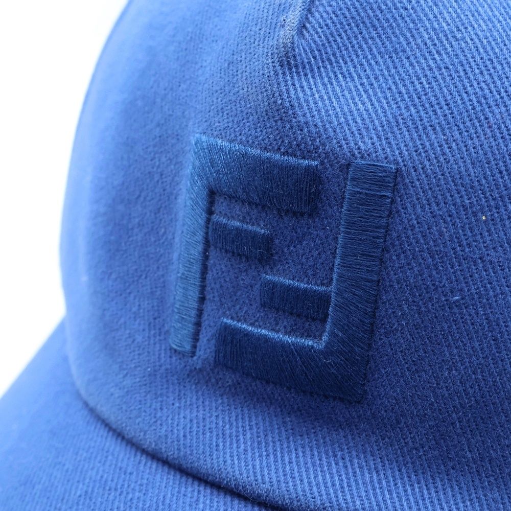 Fendi Zucca Logo Baseball Cap Blue — view 5