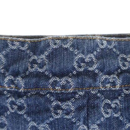 Gucci GG Jacquard Denim Skirt Indigo — view 5