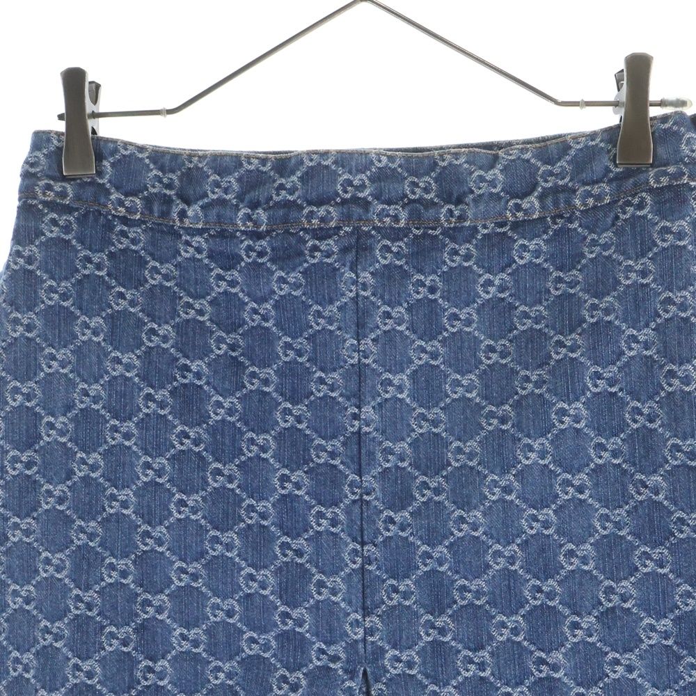 Gucci GG Jacquard Denim Skirt Indigo — view 3