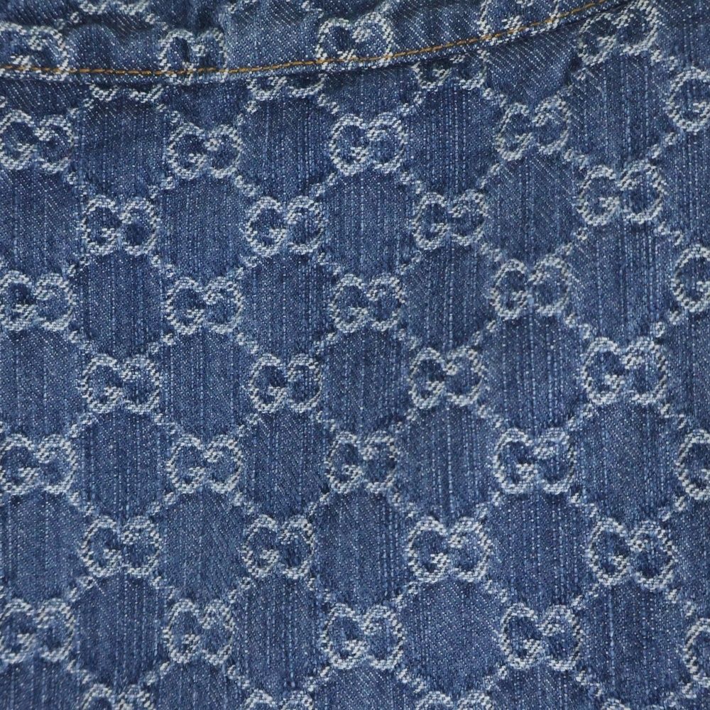 Gucci GG Jacquard Denim Skirt Indigo — view 4