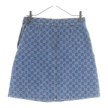 Gucci GG Jacquard Denim Skirt Indigo — view 2