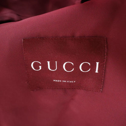 Gucci Embossed Gabardine Bomber Jacket Gold Bordeaux — view 7