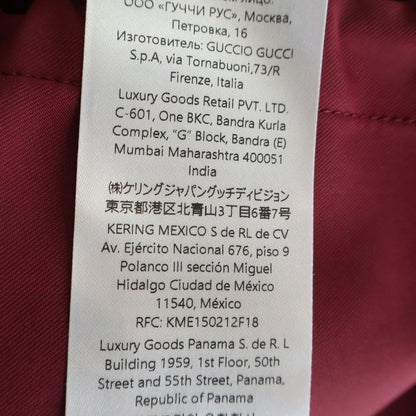 Gucci Embossed Gabardine Bomber Jacket Gold Bordeaux — view 8