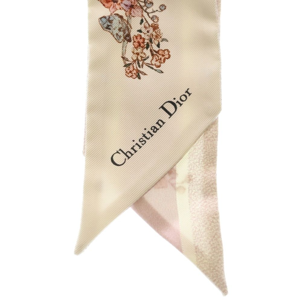 Dior Flower Logo Motif Twilly Pink Scarf — view 3