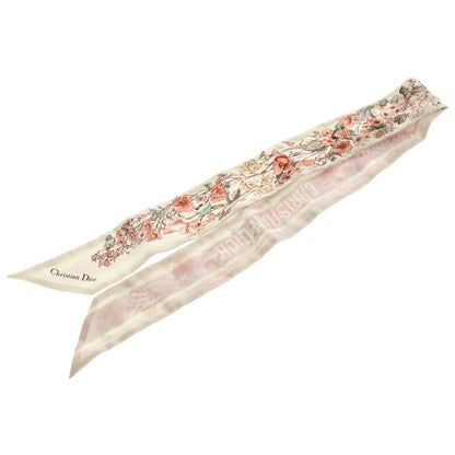 Dior Flower Logo Motif Twilly Pink Scarf — view 5
