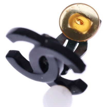 Chanel CC Logo Earrings Black Plastic — view 6