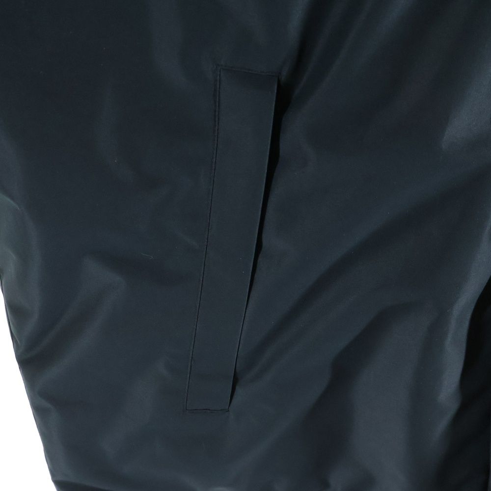 Prada Arm Logo Hooded Technical Fabric Nylon Down Jacket Black — view 5