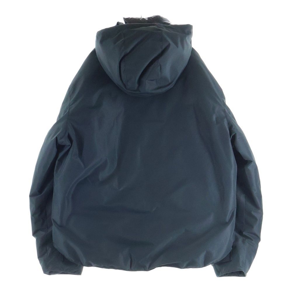 Prada Arm Logo Hooded Technical Fabric Nylon Down Jacket Black — view 2