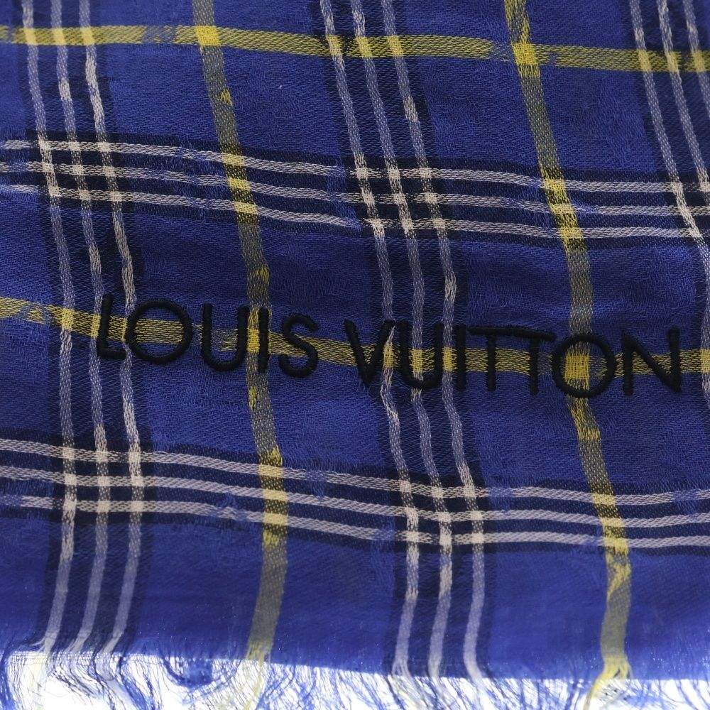 Louis Vuitton Monogram Plaid Shawl Blue — view 2