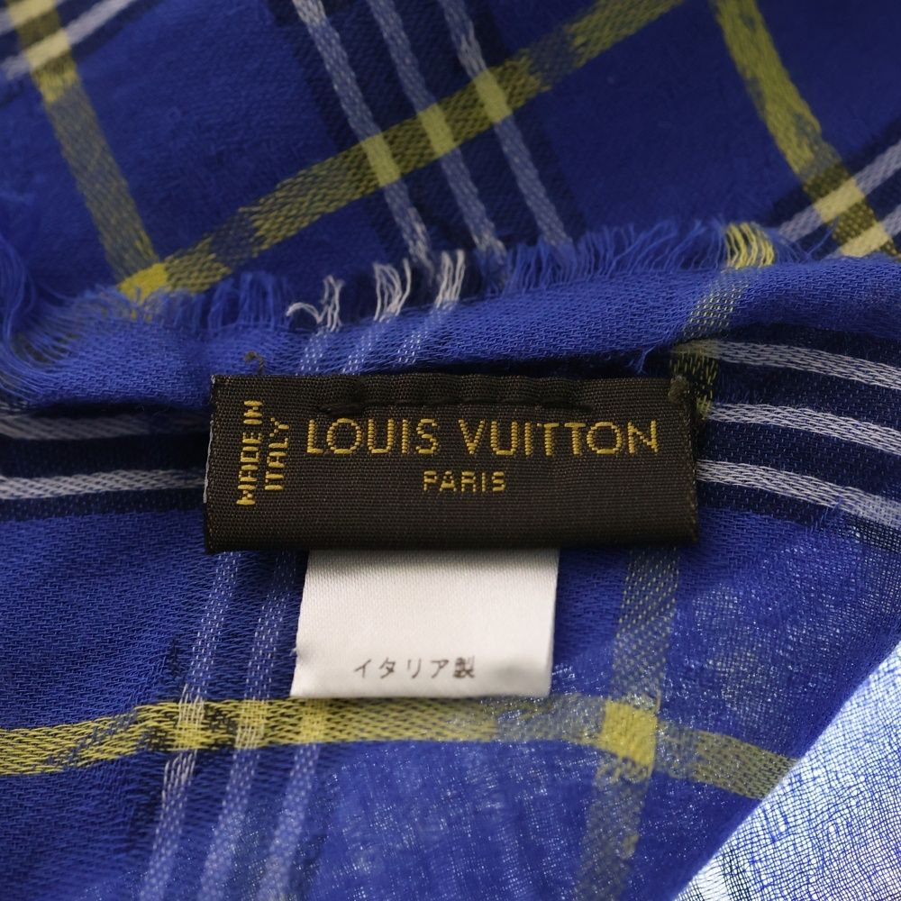 Louis Vuitton Monogram Plaid Shawl Blue — view 4