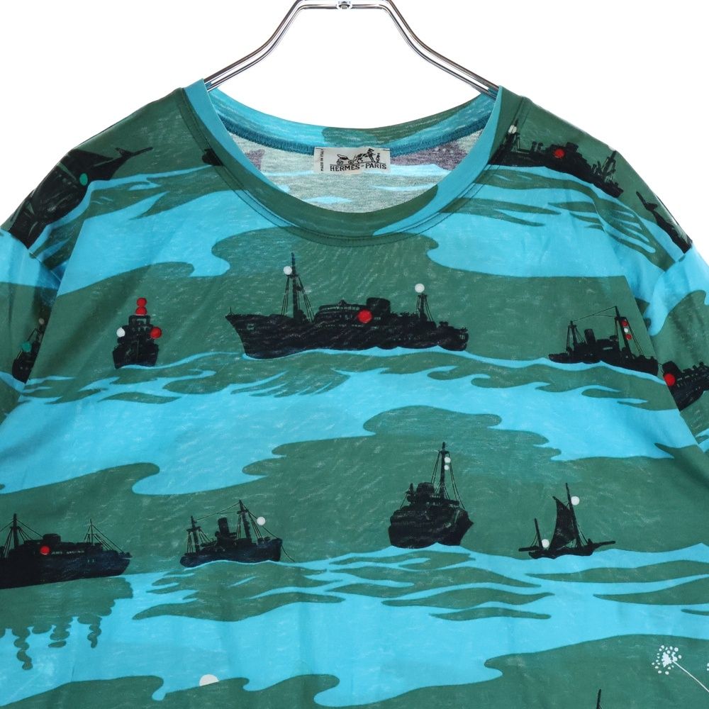 Hermes Ouvrard & Villars Allover Pattern Short Sleeve T-Shirt — view 3
