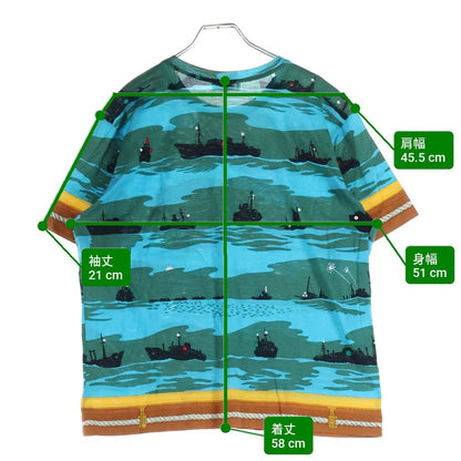 Hermes Ouvrard & Villars Allover Pattern Short Sleeve T-Shirt — view 9