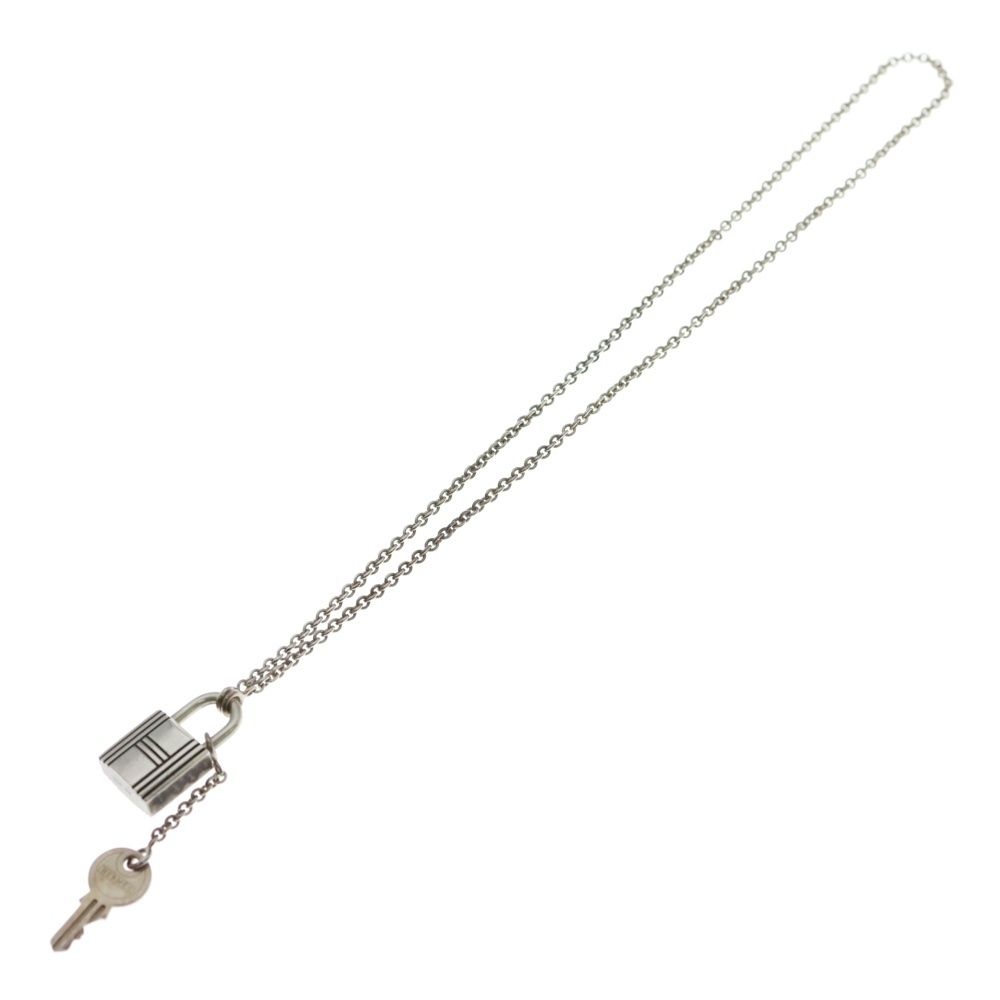 Hermes Cadena Motif Necklace Pendant Chain Silver — view 2