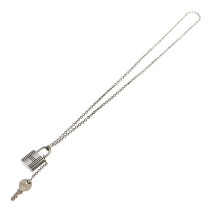 Hermes Cadena Motif Necklace Pendant Chain Silver — view 2