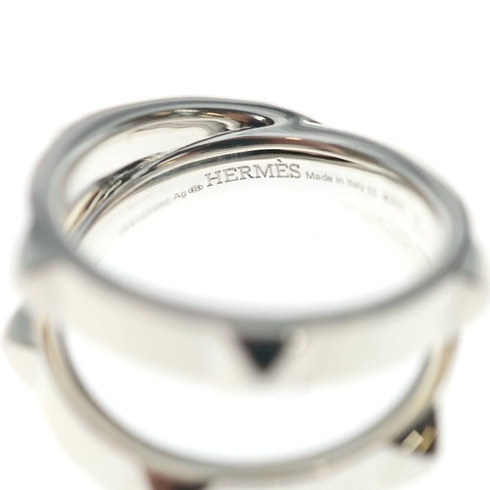 Hermes Minicle Double Ring 55 Silver — view 6