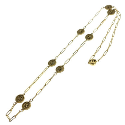 Chanel CC Logo Chain Necklace Gold Long No Bean Vintage — view 2
