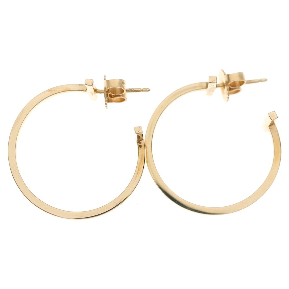 Tiffany & Co. T Wire Hoop Earrings Pink Gold — view 3