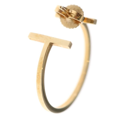 Tiffany & Co. T Wire Hoop Earrings Pink Gold — view 2