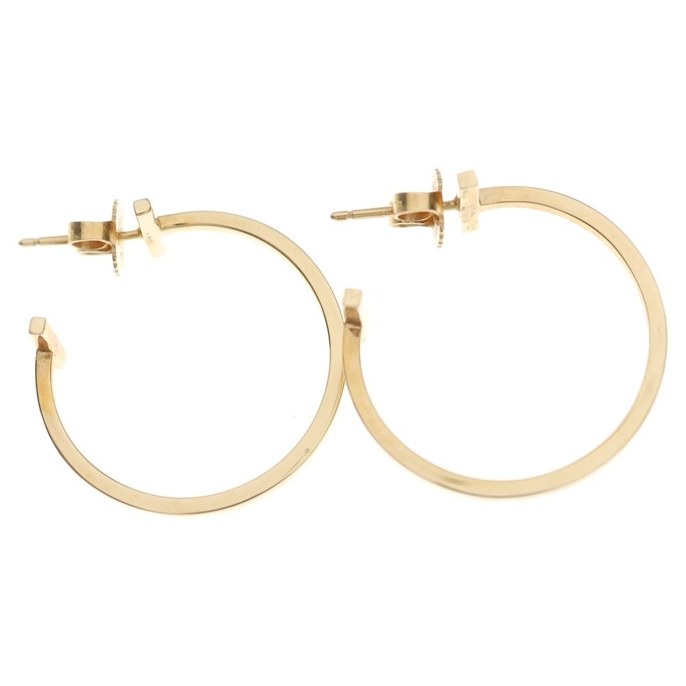 Tiffany & Co. T Wire Hoop Earrings Pink Gold — view 4