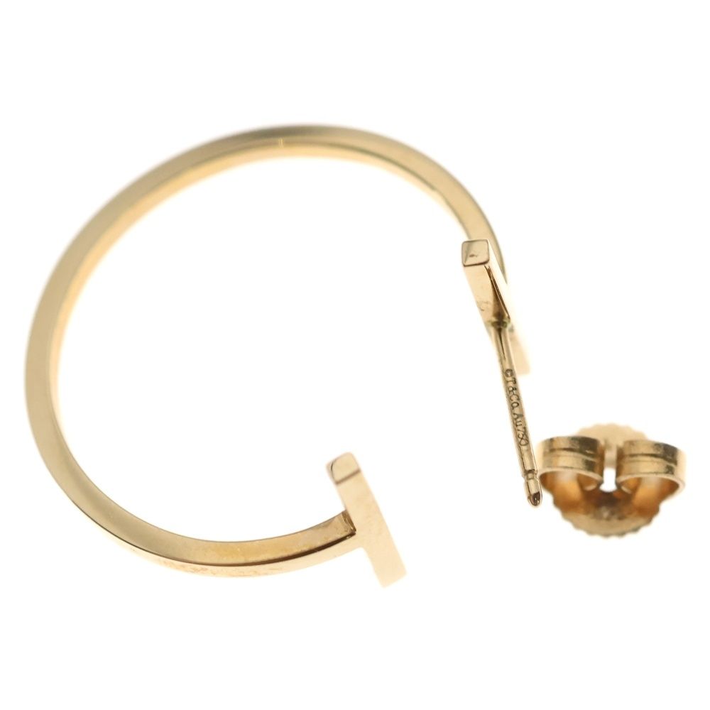 Tiffany & Co. T Wire Hoop Earrings Pink Gold — view 5