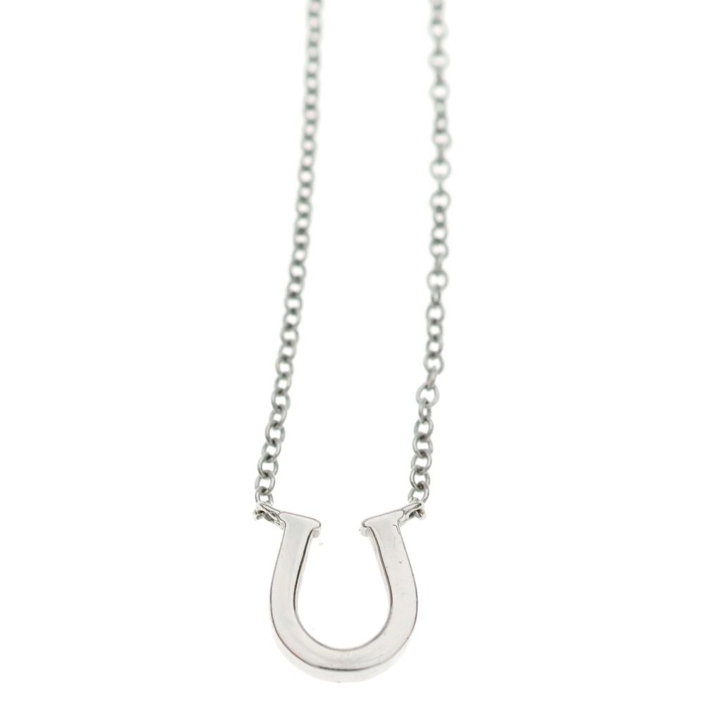 Tiffany & Co. Metro Horse Shoe Diamond Necklace 18K WG — view 6