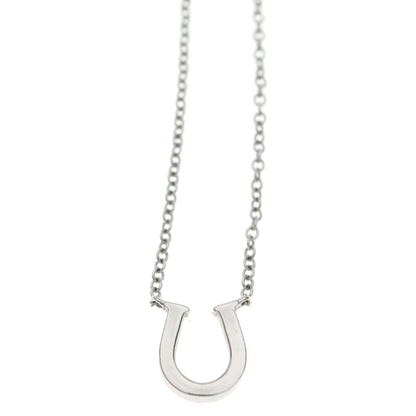Tiffany & Co. Metro Horse Shoe Diamond Necklace 18K WG — view 6