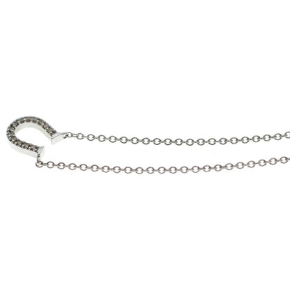 Tiffany & Co. Metro Horse Shoe Diamond Necklace 18K WG — view 5